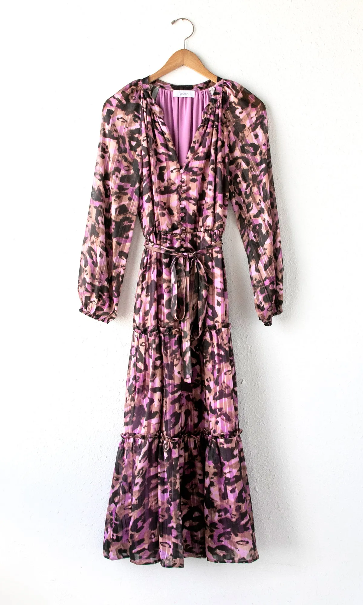 Ashley Belted Tiered Maxi Dress