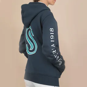 Dark Blue Zipped Hoodie