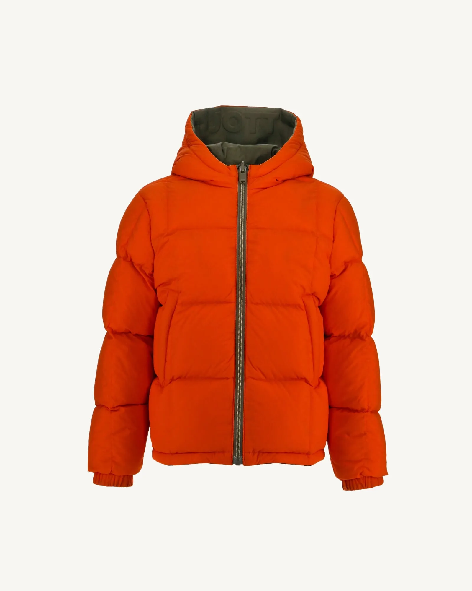 Doudoune réversible à capuche enfant Army/Orange foncé Yoko 2.0