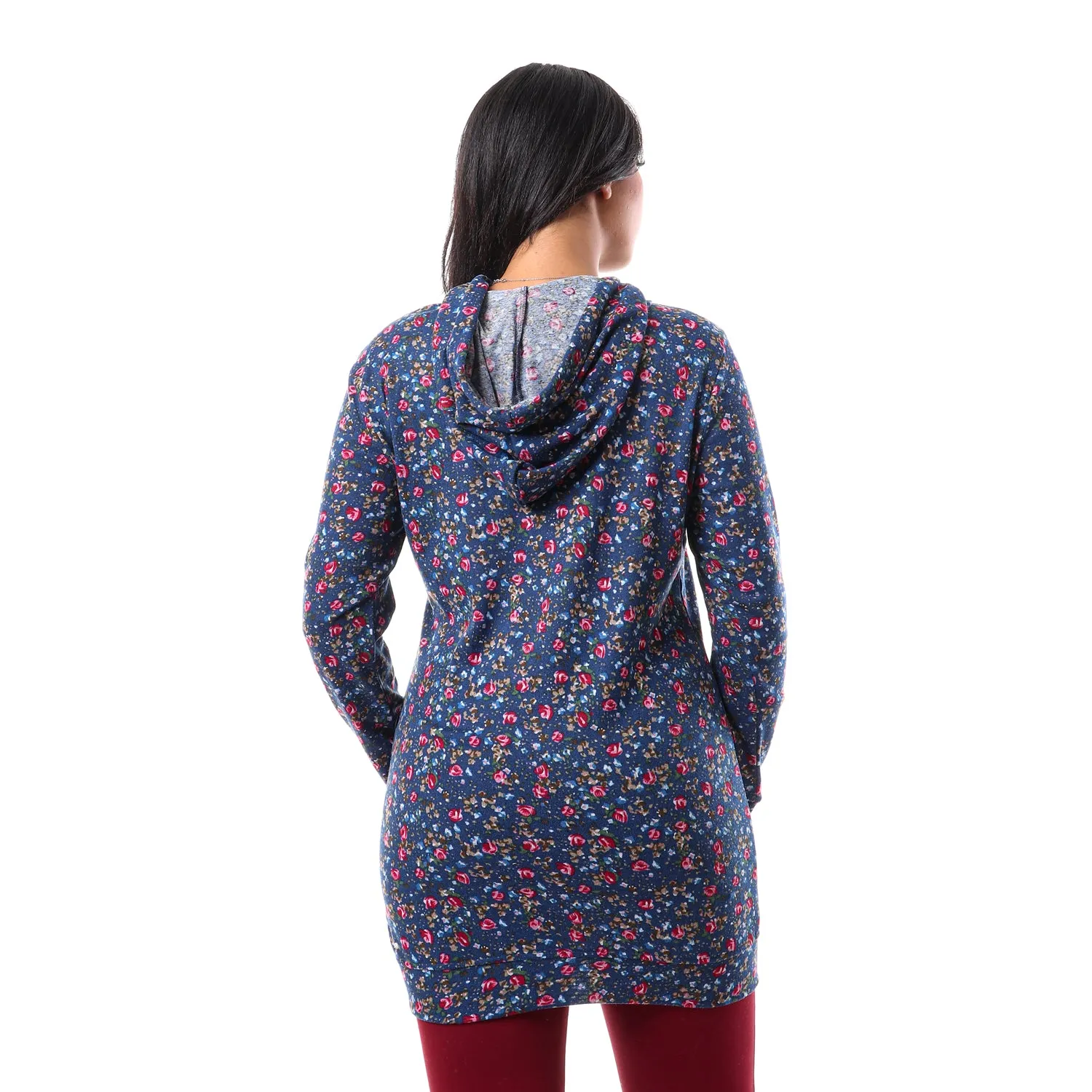 Floral Long Sleeves Hoodie - Kady