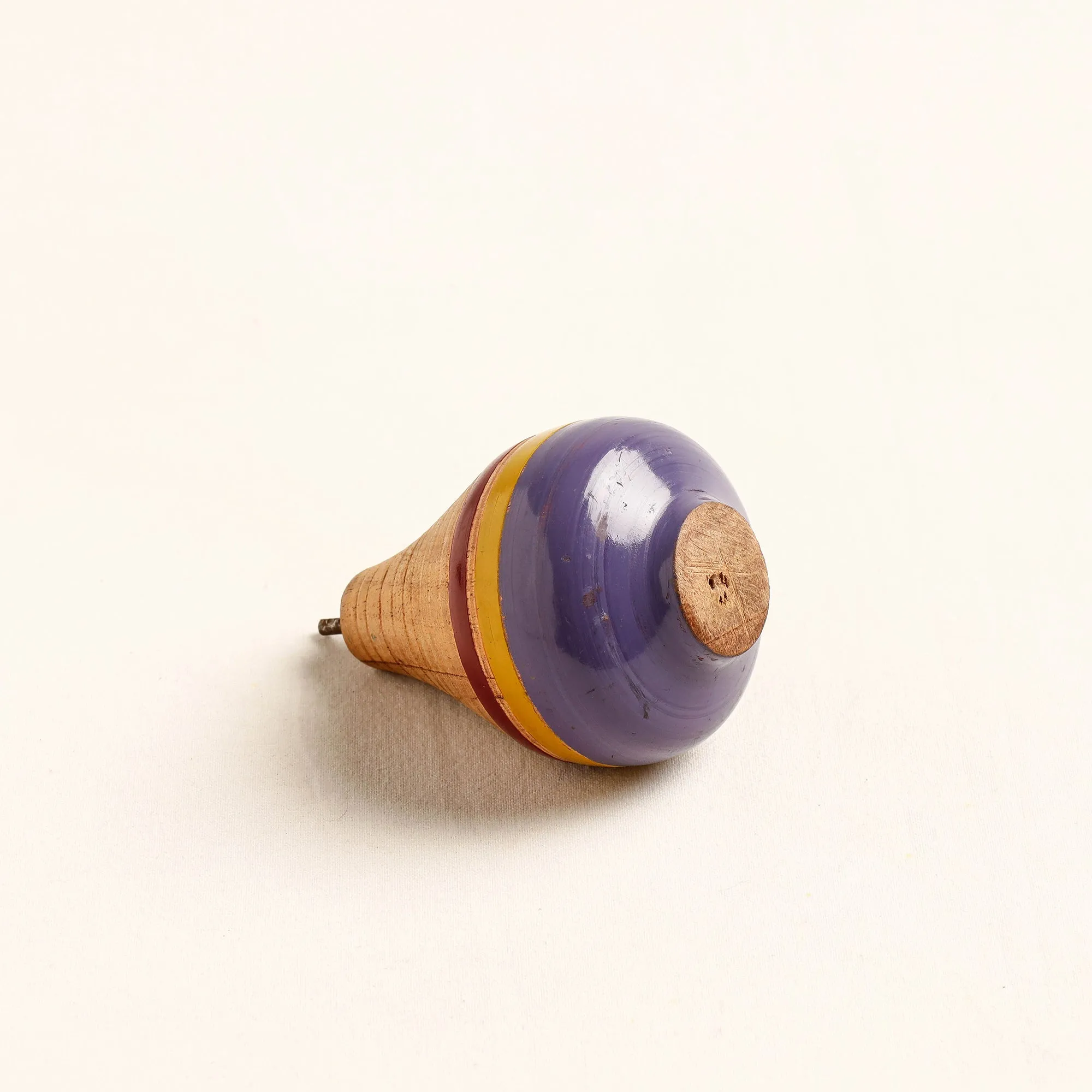 Handmade Lacquered Wooden Spinning Top - Lattu