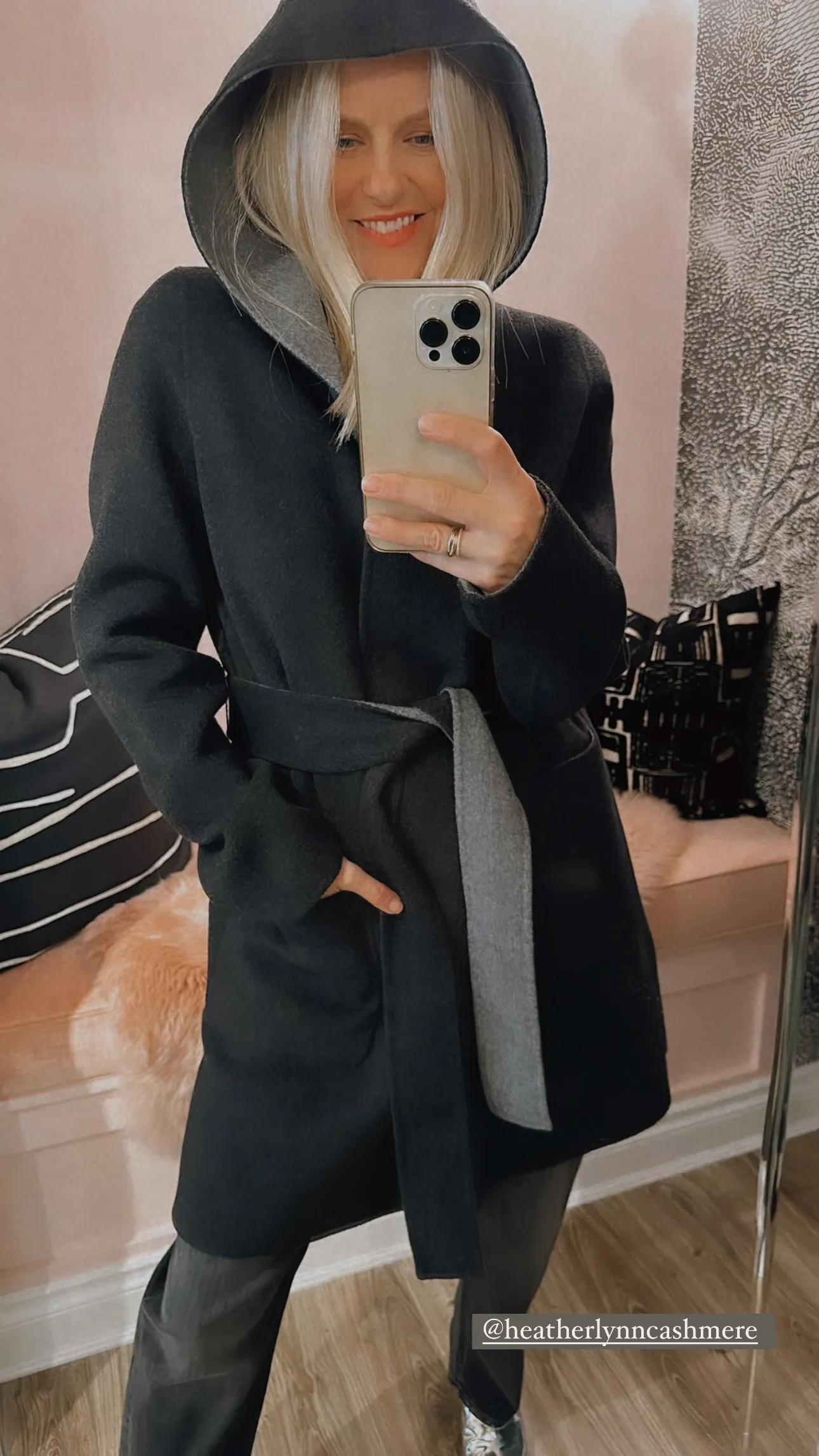 'Jo' Reversible Hooded Coat