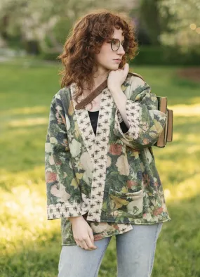 Market of Stars I Dream in Flowers Cozy Bees Fleece Cardigan Kimono Jacket