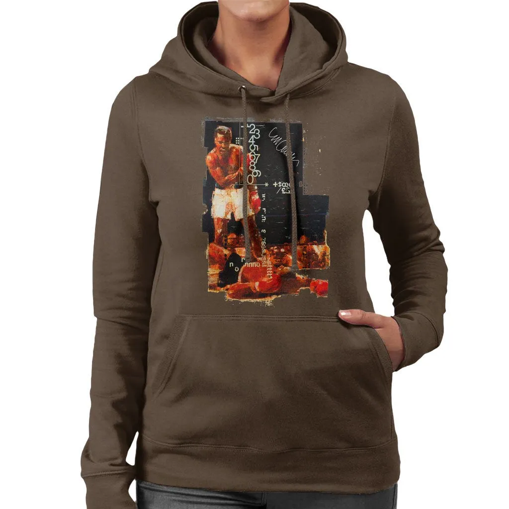 Muhammad Ali Sonny Liston Knockout Women's Hooded Sweatshirt