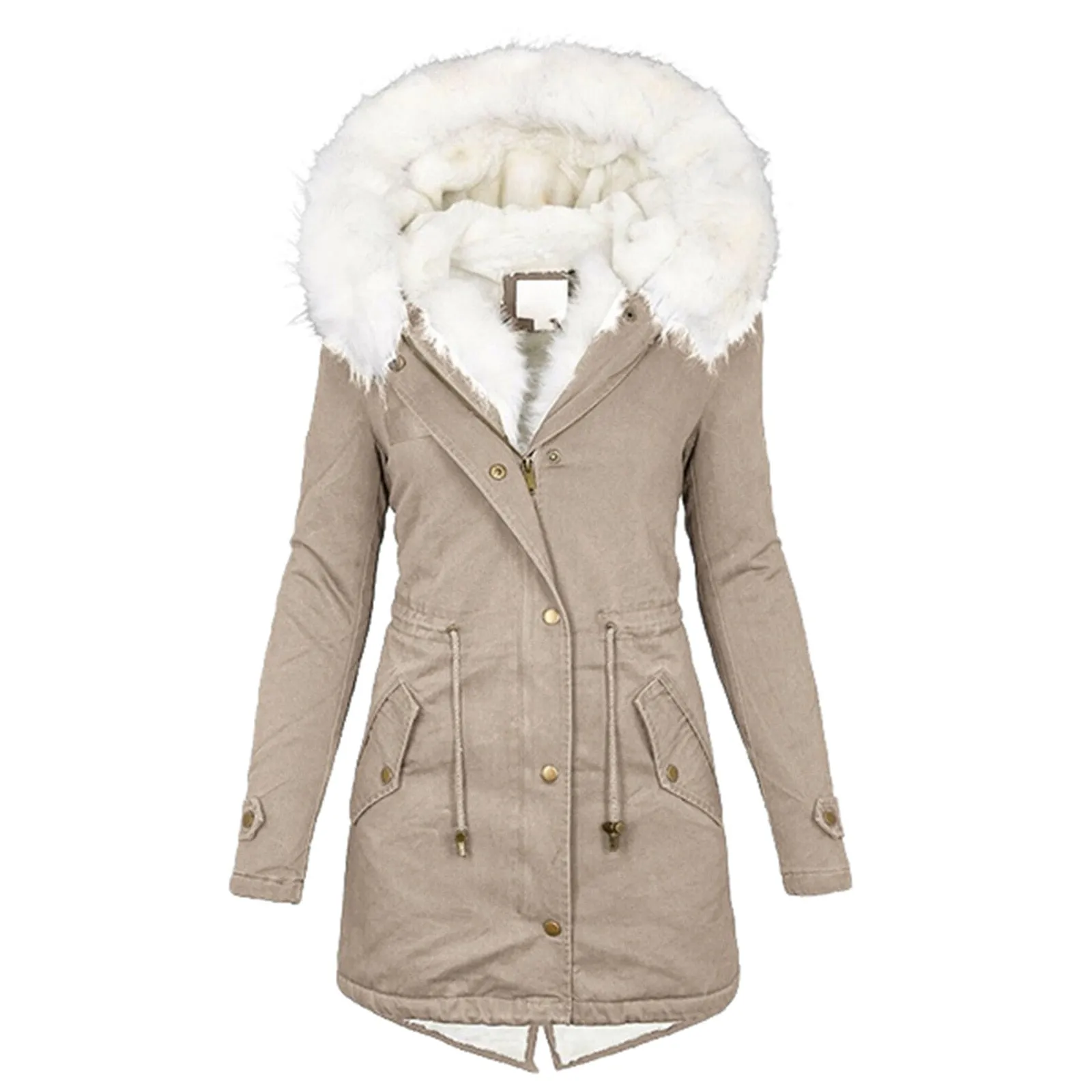 Neue Winter Damen Jacke mittellang verdicken Plus Size 5XL Outwear Kapuze Wattemantel schlanke Parka Baumwolle gepolsterte Jacke Mantel