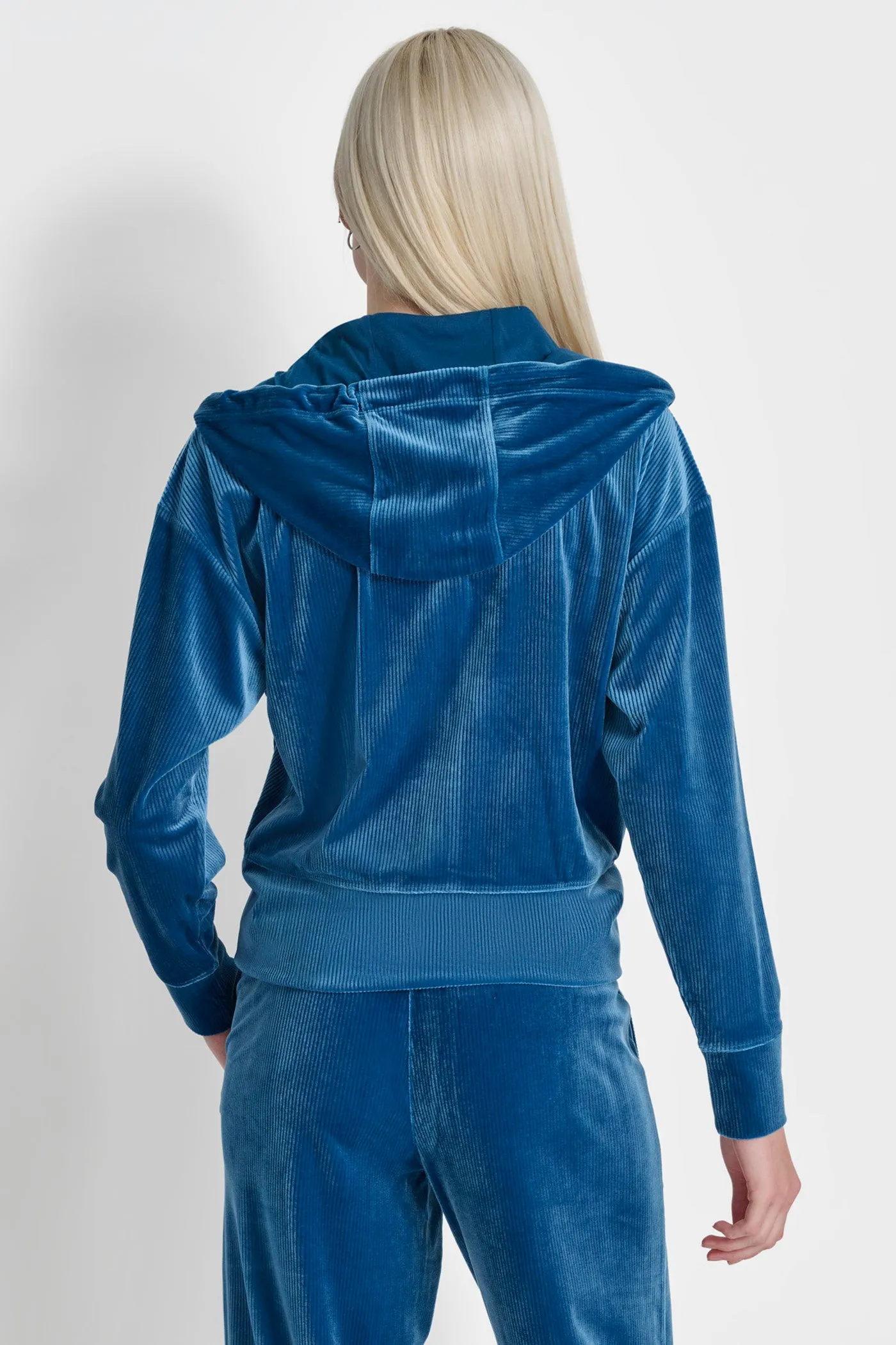 PLATINUM VELOUR FULL ZIP HOODIE