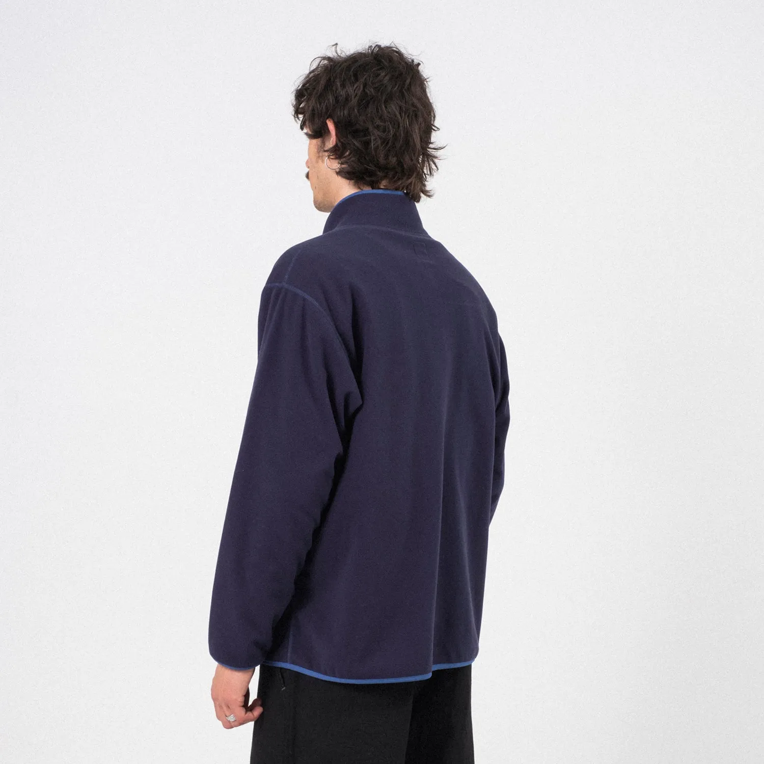 [PORTER CLASSIC] FLEECE ZIP UP JACKET POLARTEC _ NAVY