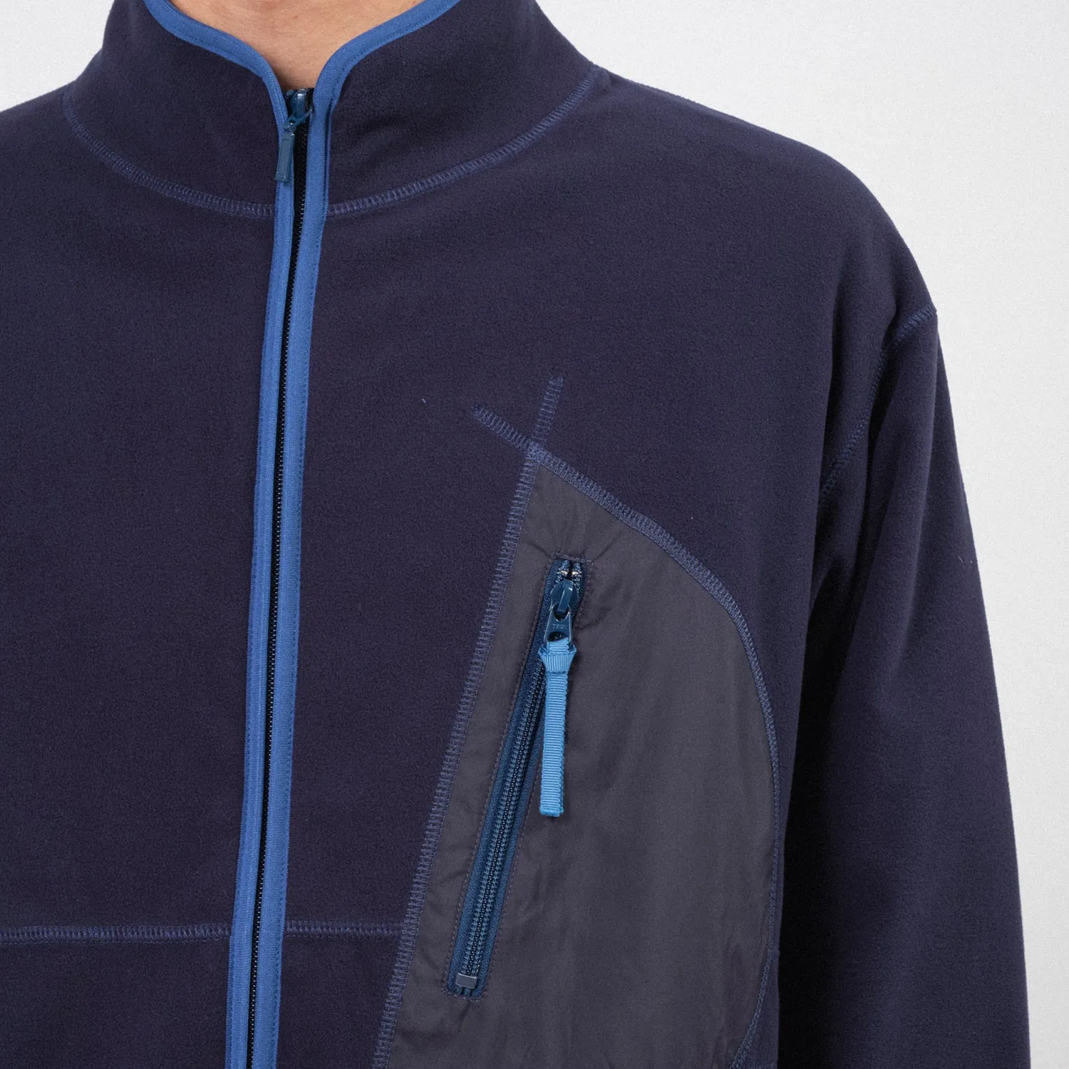[PORTER CLASSIC] FLEECE ZIP UP JACKET POLARTEC _ NAVY