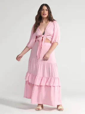 Tiered Ruffle Maxi Skirt