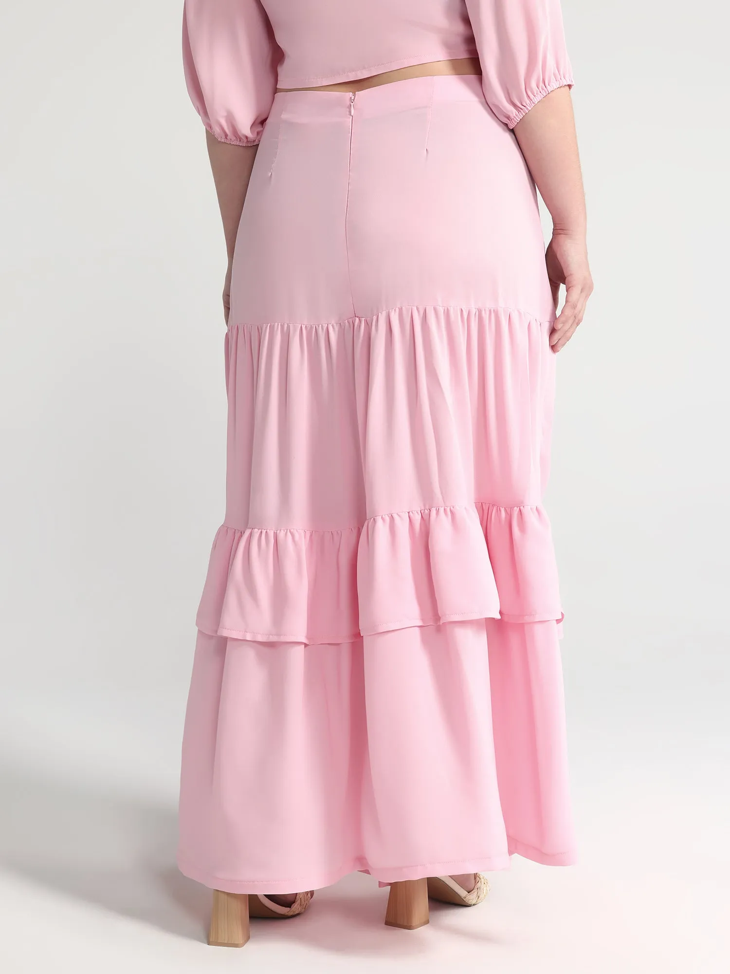 Tiered Ruffle Maxi Skirt