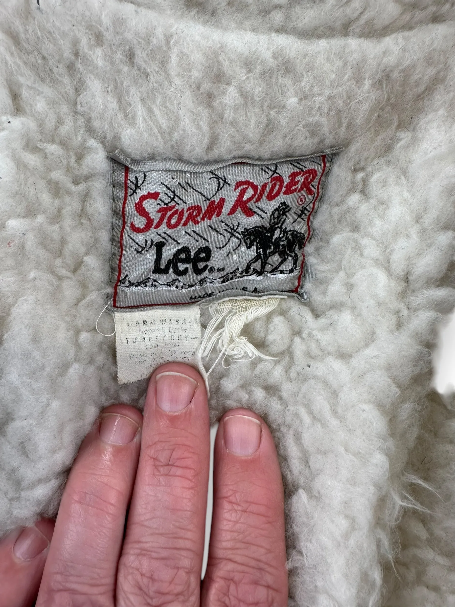 Vintage Lee Storm Rider Sherpa Barn Coat SZ XL